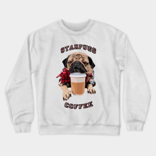 Star Pugs Coffee Crewneck Sweatshirt